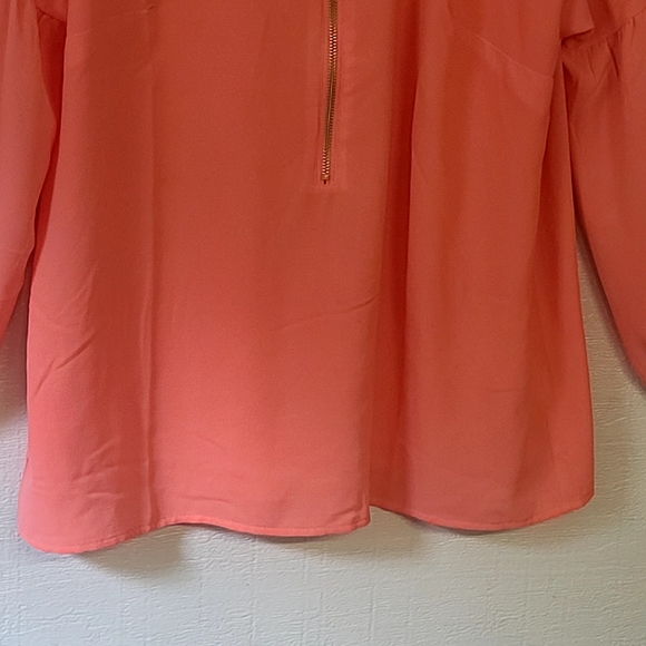 Michael Kors peach color Blouse Sz L - Picture 6 of 8